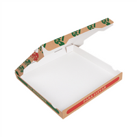 Cajas de pizza 33x33x3,8 cm natural cartón microcanal (100 unid)